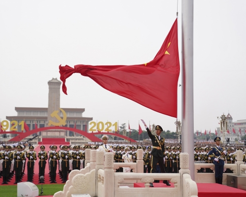 陳茂波指中共有著人民的擁護和支持,是國家富強、民族復興的帶領者。新華社圖片