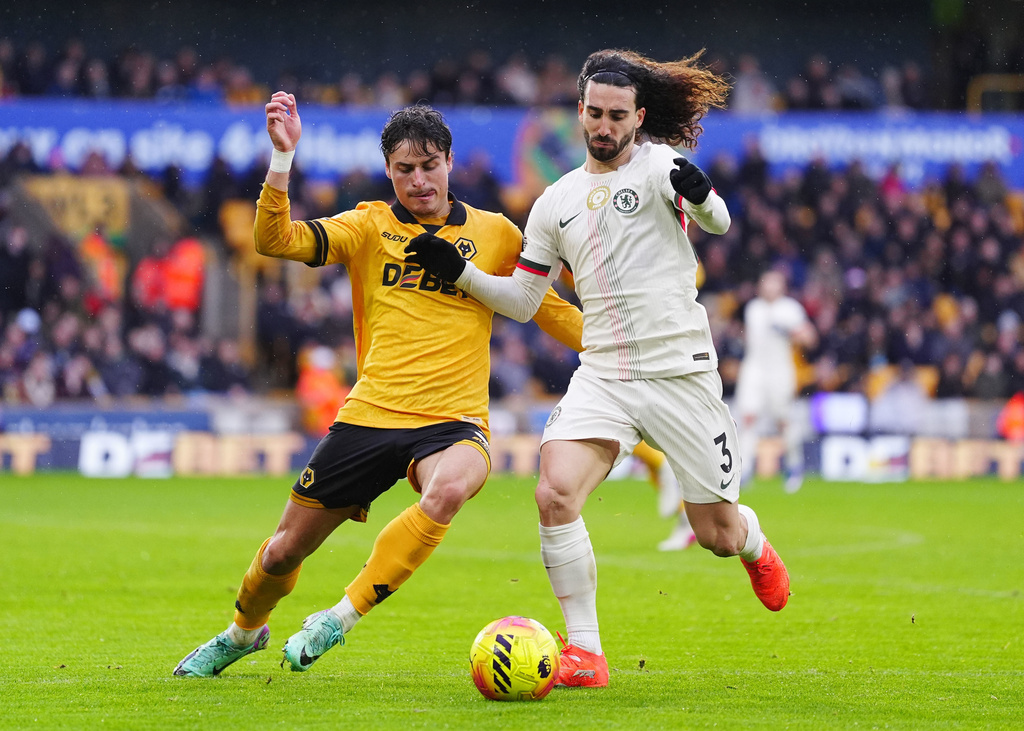 車路士作客輕取狼隊。美聯社