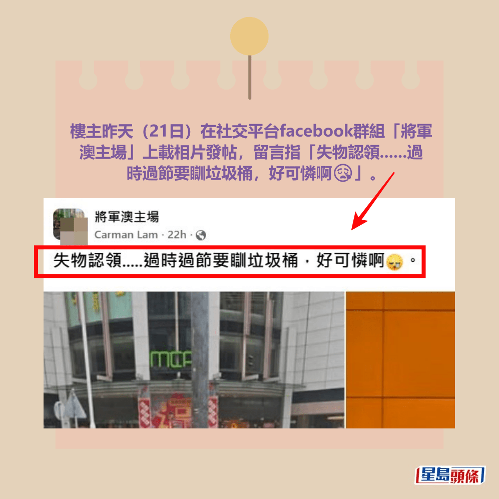 facebook截圖（資料來源：Carman Lam＠facebook將軍澳主場）