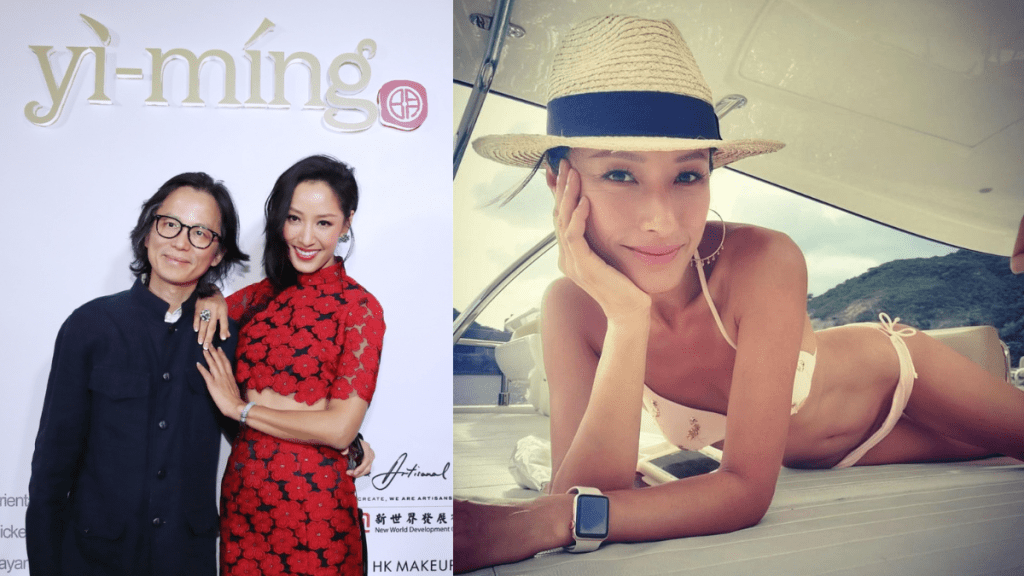 48歲蔣怡慶結婚周年備性感比堅尼   與富貴老公翁狄森浸鴛鴦浴？  高衩晚裝晒逆天長腿