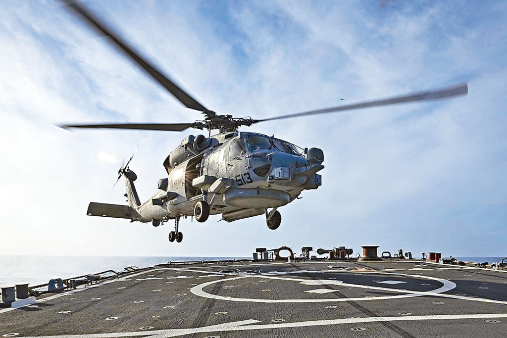 美國的MH-60R反潛直升機。