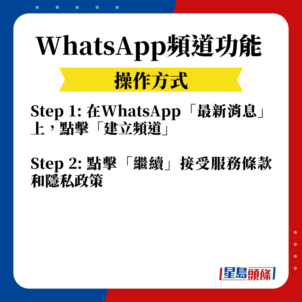 WhatsApp频道操作方式