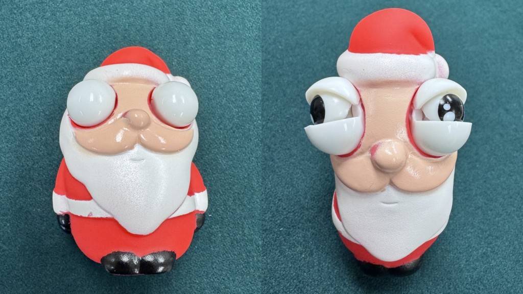 一款聖誕擠壓玩具眼睛部件容易脫落  兒童有窒息危險。政府新聞處