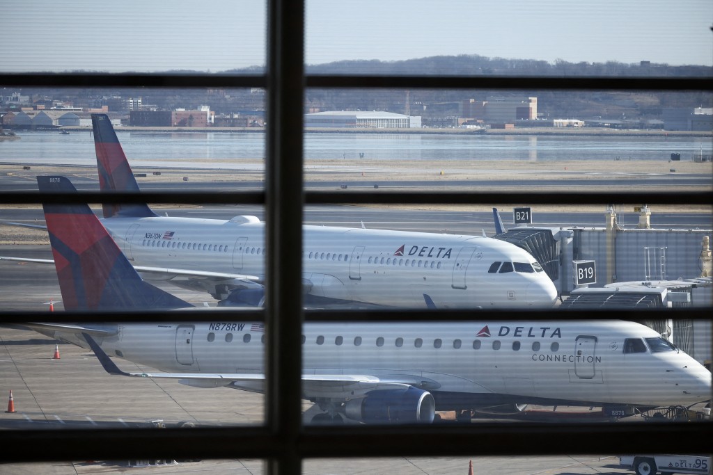 美國達美航空波音客機襟翼在空中脫落。法新社
