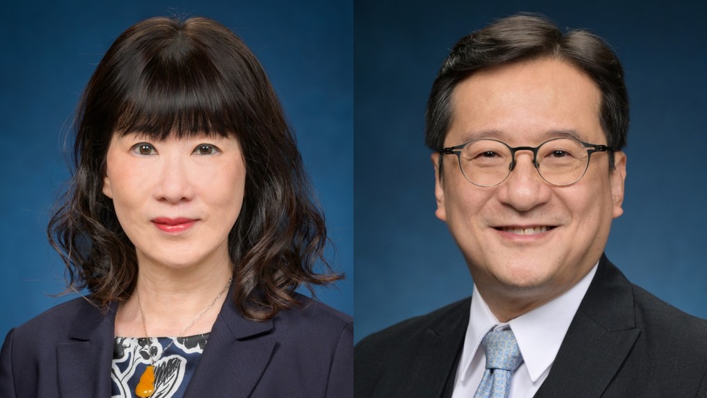 香港律師會前會長陳澤銘(右)獲委任為法援署署長，范婉兒任政府經濟顧問，先後於明年元旦及1月5日生效。政府新聞處