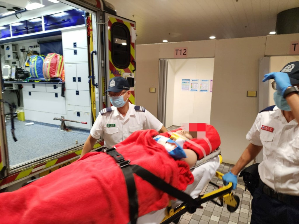 昨日（22日）晩上11時左右，一名13歲女童在大埔大元邨泰榮樓的三樓行人平台上跌落地面，手臂受傷，被送院治理。黎志偉攝