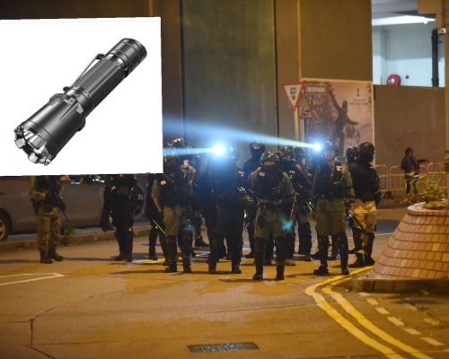 據了解,警方正試用內地品牌的新款手電筒。資料圖片/網圖
