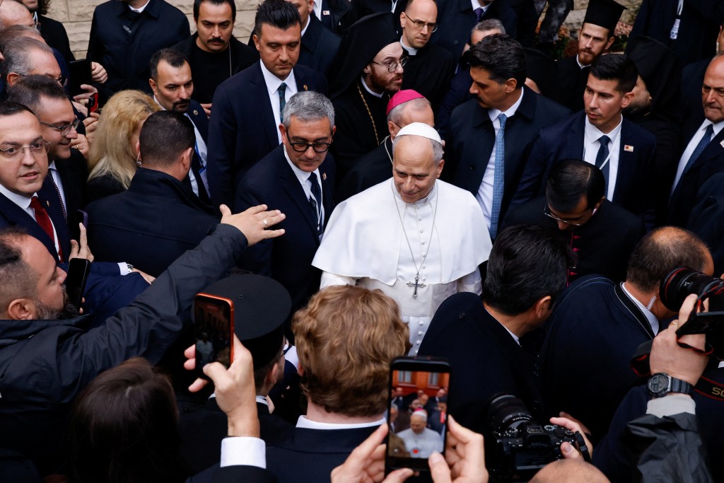 教宗良十四世到訪土耳其。路透社