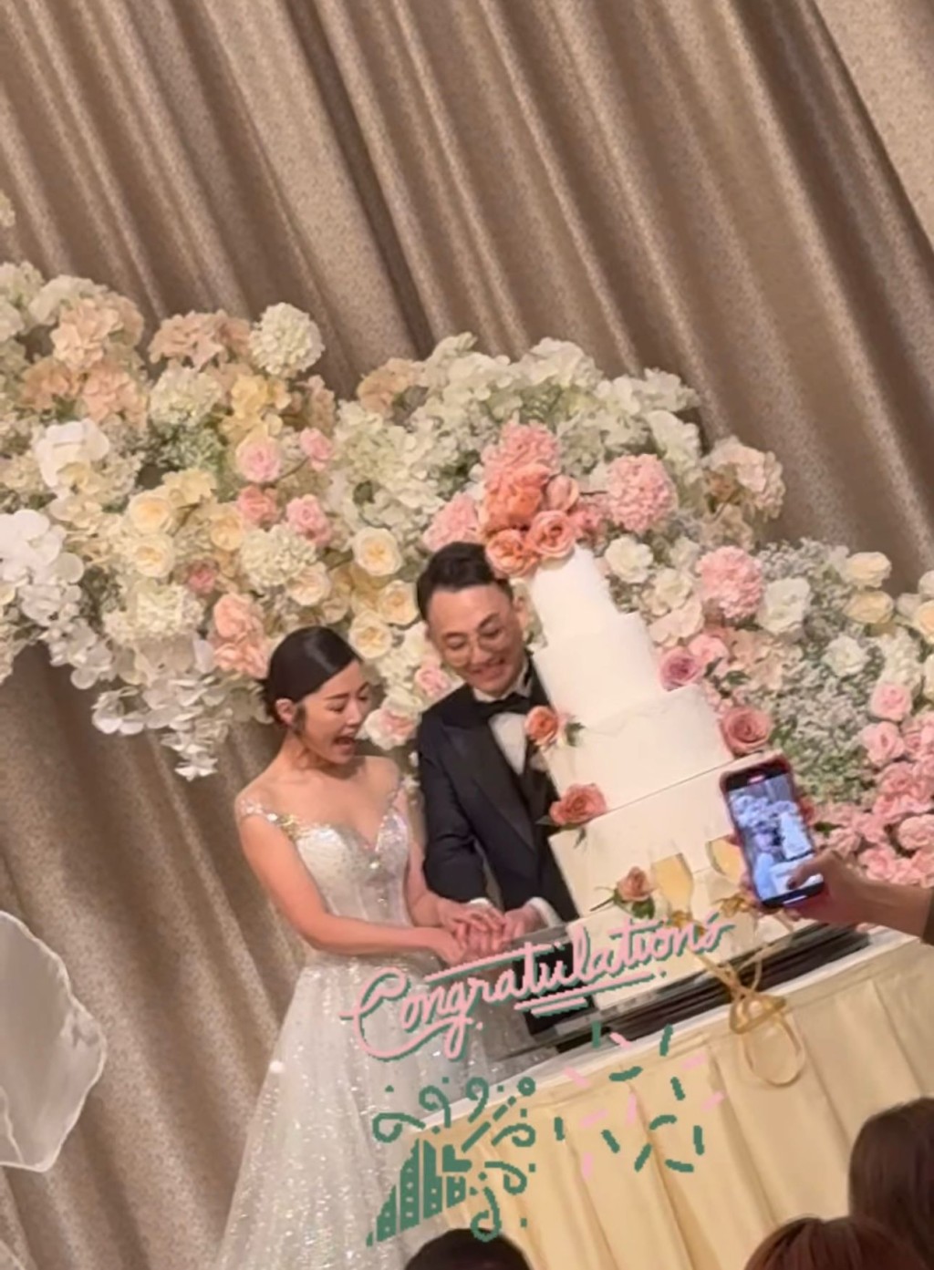 衞詩雅前日（16日）與醫美醫生周祉安結婚。