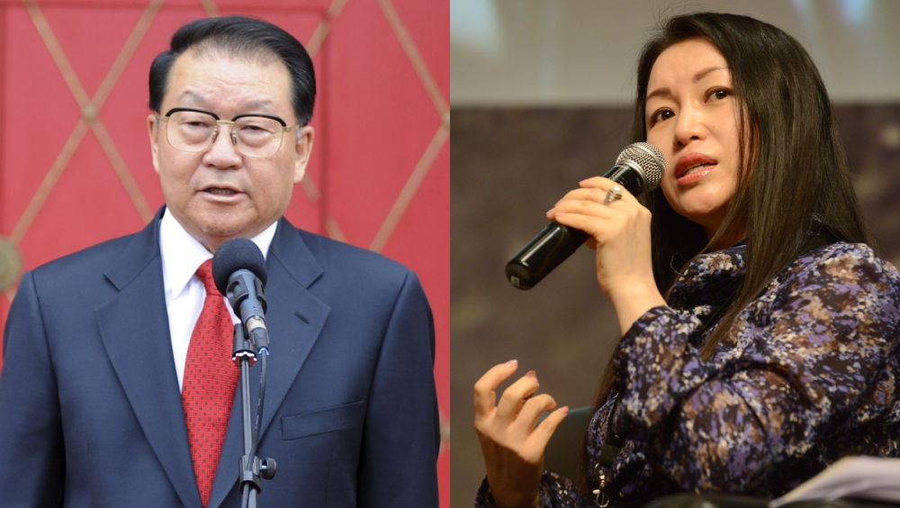 前政治局常委李長春女兒李彤(右),辭任中銀國際CEO。