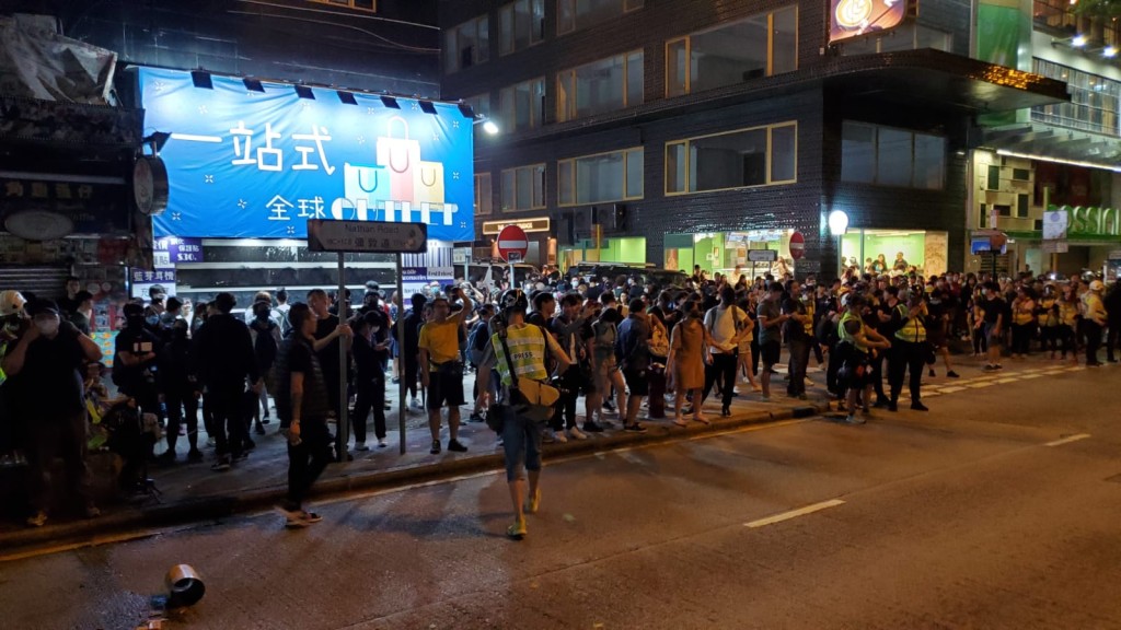 尖沙嘴有示威者聚集