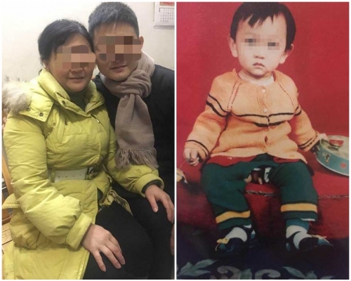 男童已長大成人，終與生母見面。網圖