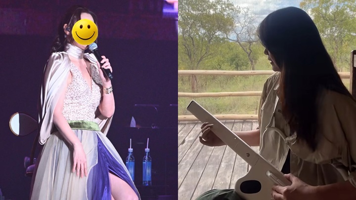 王馨平到非洲旅行10日，突然興之所至自彈自唱《別問我是誰》。  