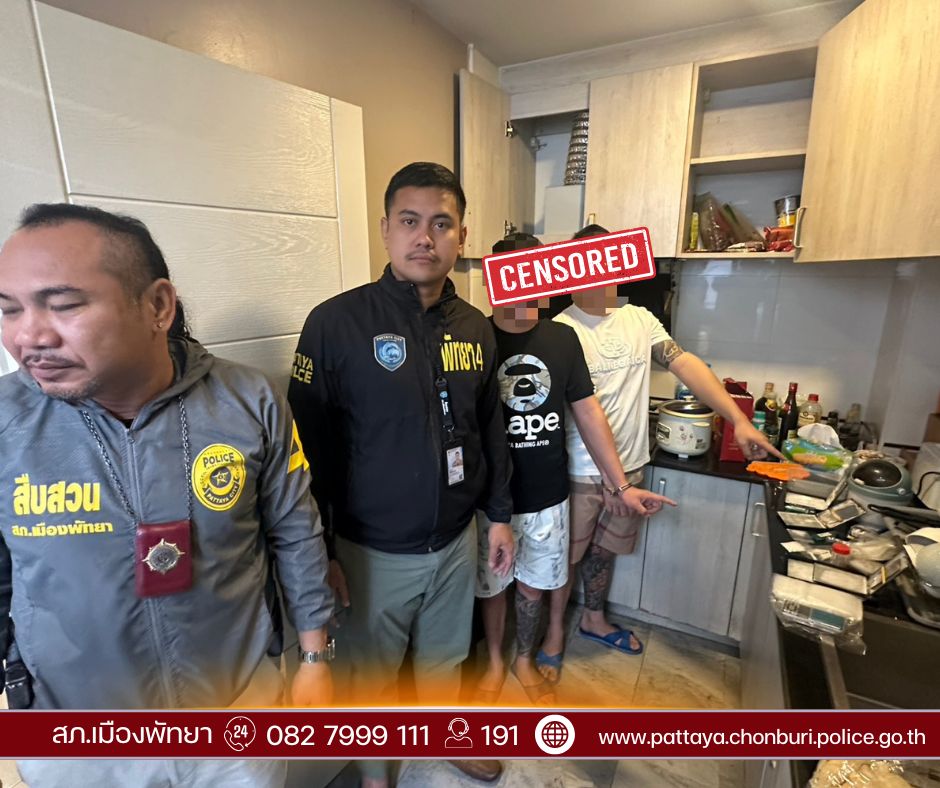 疑犯指認證物。   fb / Pattaya Provincial Police Station