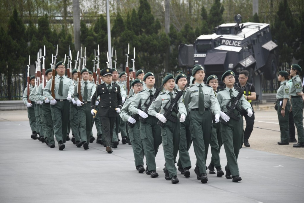 香港青少年军总会是以中式队列训练为基础的青少年制服团体。杨伟亨摄