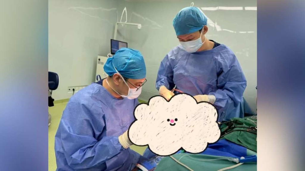 劉政委經6小時手術為港人陳先生取出顱內血腫。龍崗區第二人民醫院