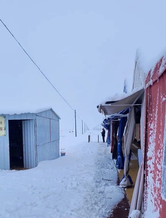 踏入七月,祁連縣竟出現下雪天氣。 踏入七月,祁連縣竟出現下雪天氣。