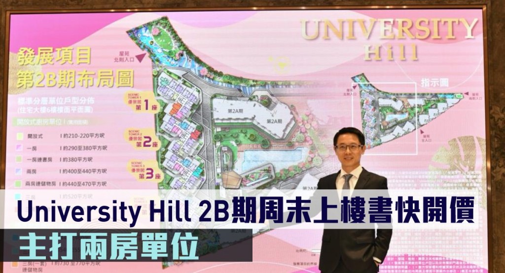 University Hill 2B期周末上樓書快開價。