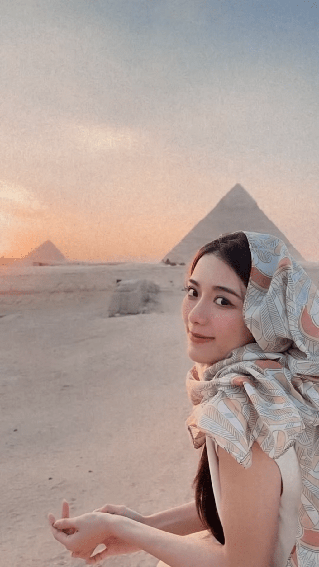 陈星妤今年2月去埃及旅行。
