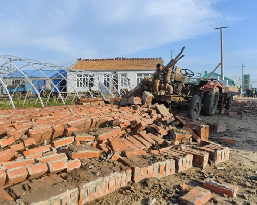 吉林松原5.7級地震，過萬房屋損毀。新華社圖片