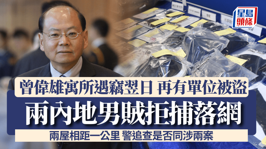 曾偉雄寓所竊案|事發翌日康樂園再有賊人偷名錶 警拘兩內地男 正追查涉案與否