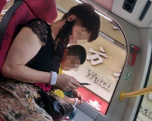 涉事女子及男童。FB圖片
