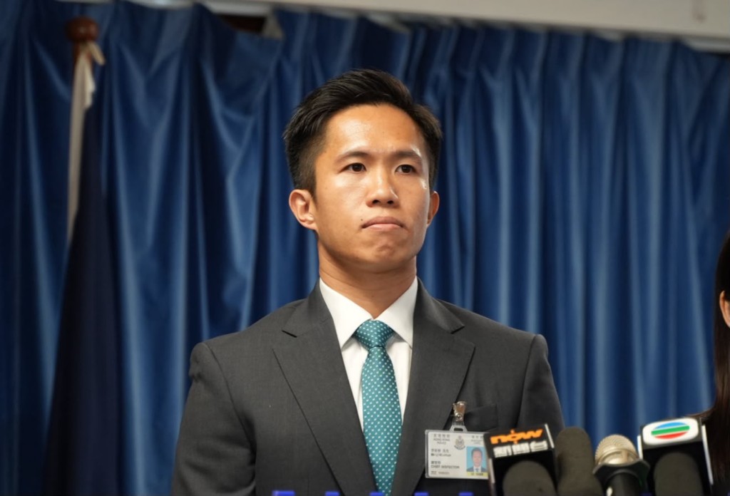 警方油尖警區刑事調查總督察李祈晉。 警方油尖警區刑事調查總督察李祈晉。