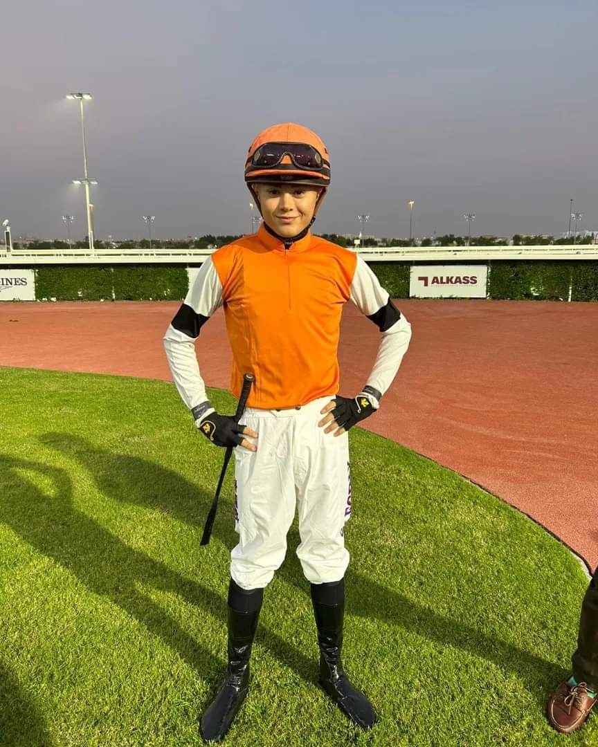 江碧蕙長子Samuel在卡塔爾初次策馬上陣。