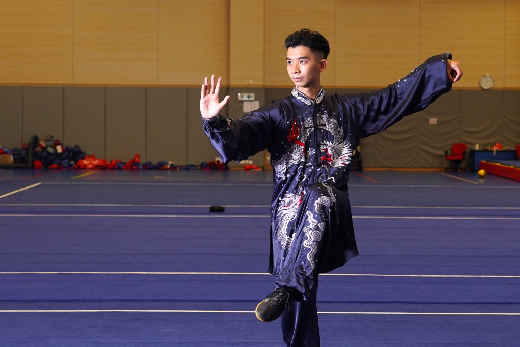 武術隊「大師兄」楊頌熹期待在全運會賽事中展現香港運動員的實力。葉偉豪攝