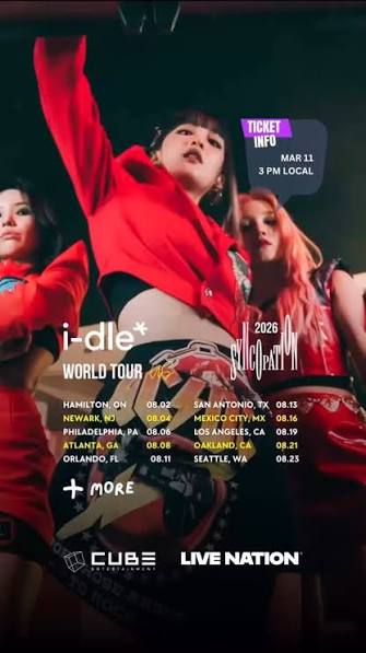 i-dle在北美共10站演出全數喊停，有指可能與機票成本激增，黃牛票價影響銷情所致。