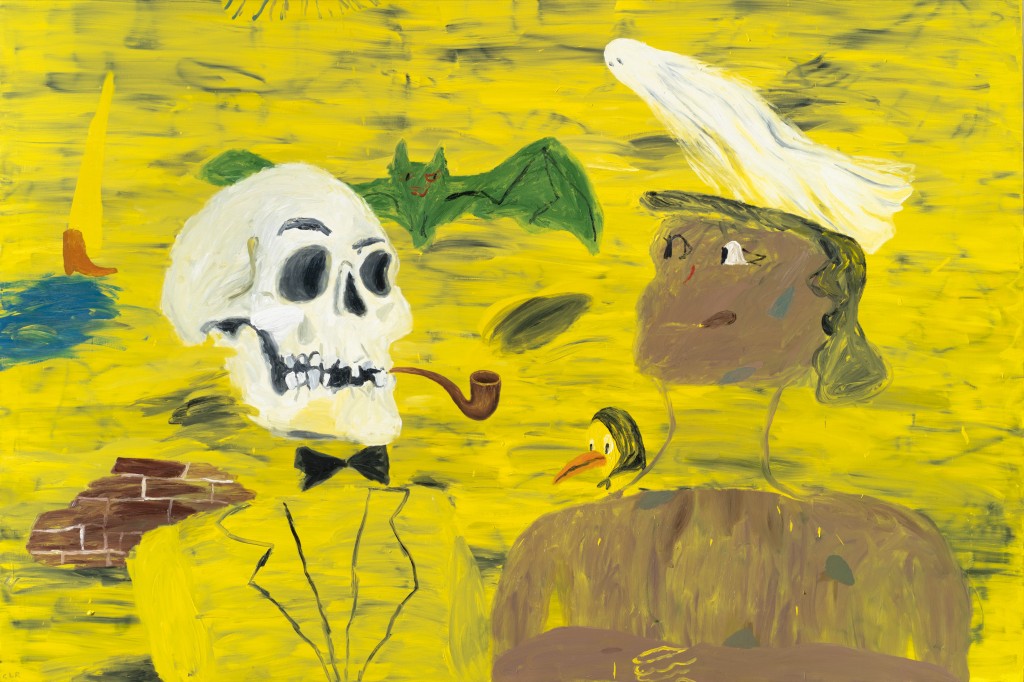 《ENTRETANTO》（2022） Cristina Lama 居港西班牙畫家Cristina Lama的作品，遊走於具象和抽象世界中，其作品看來沒特定主題，畫中人物與背景並置於同一水平上，其流麗筆風及絢爛色彩的運用，卻往往令人印象深刻。