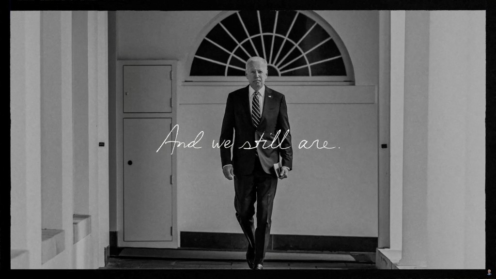 拜登發布影片宣布角逐連任美國總統。 路透社