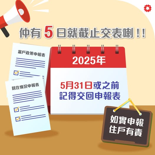 新一輪申報尚有5日截止。何永賢fb