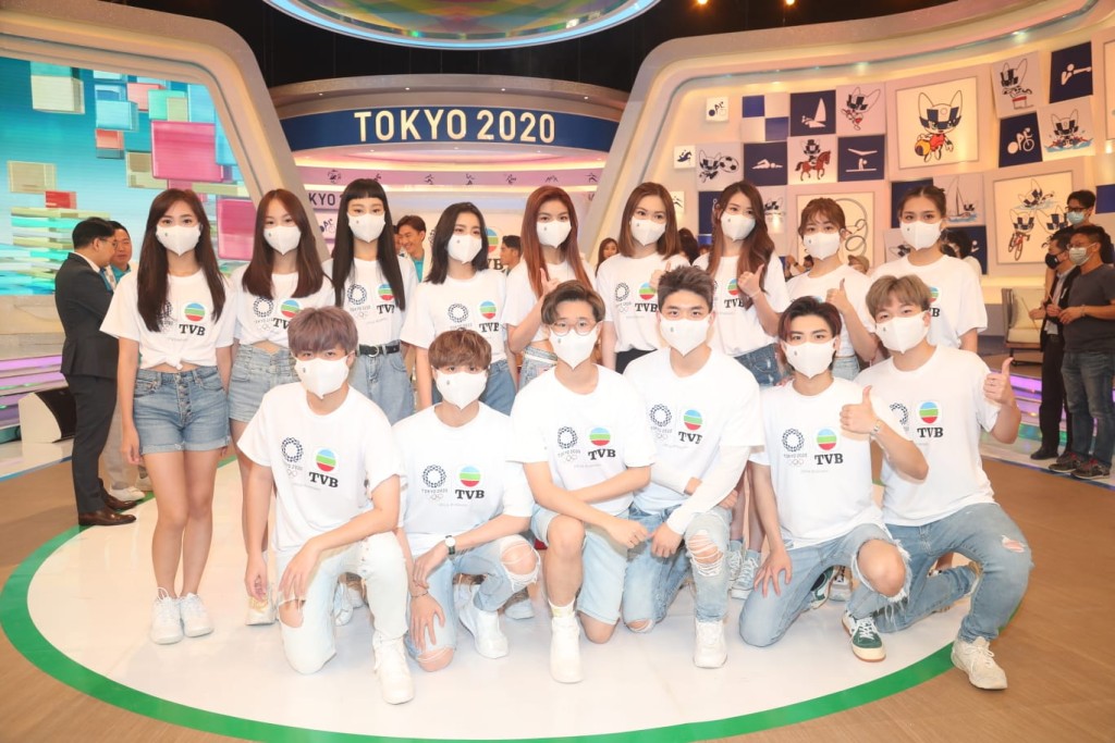 一班「聲夢傳奇」學員出席《2020東京奥運會》拜神儀式。