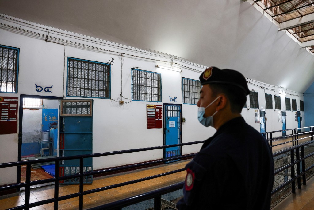 他信服刑的曼谷北部空炳中央監獄。路透社