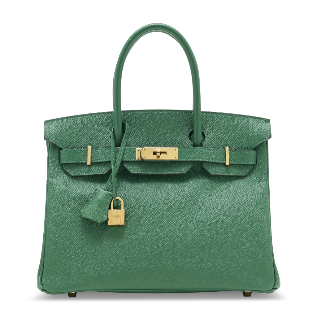 Hermès迷魂綠色Epsom小牛皮30厘米Birkin Bag，附黃金配件。 （2019年）/ 估價：50,000-80,000港元