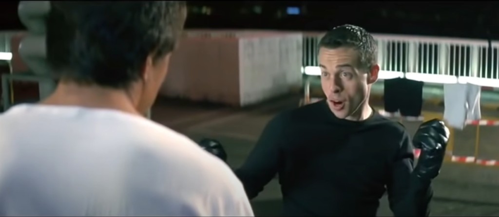 Brad Allan跟成龍對打十分精彩。