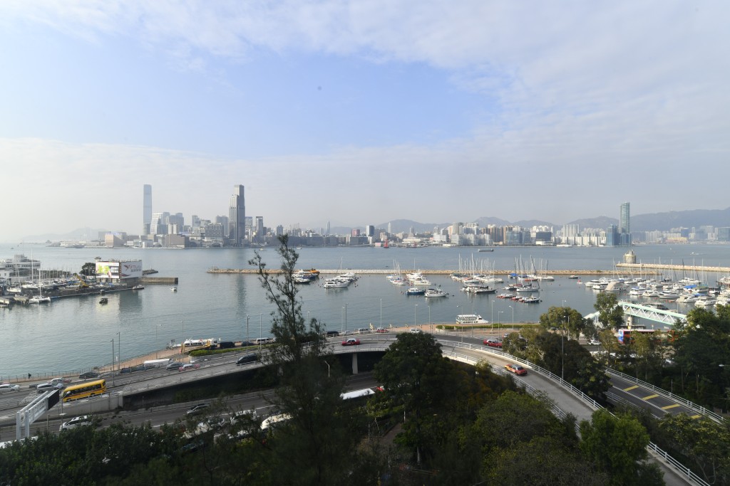 單位外望避風塘,享維港煙花海景。
