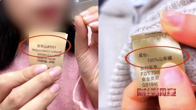 直播主卖力推销「100%山羊绒」产品。（《财经调查》）