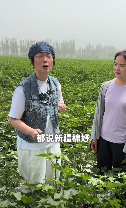 苑瓊丹非常支持新疆棉。 苑瓊丹非常支持新疆棉。