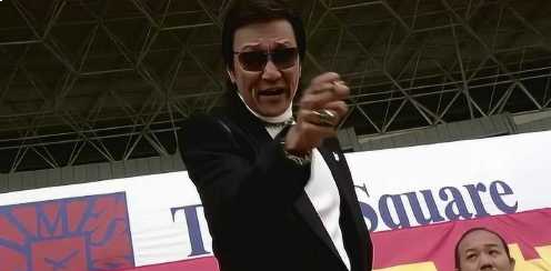 《少林足球》中，謝賢飾演魔鬼教練。（電影截圖）