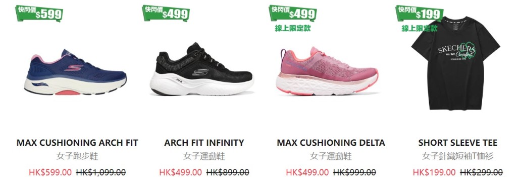 SKECHERS減價｜運動鞋／袋／T恤／帽激減低至$99