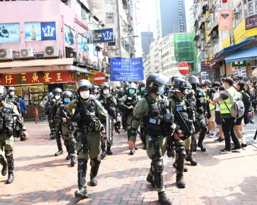 警方指有人號召各區非法集結，稱將嚴正執法。資料圖片