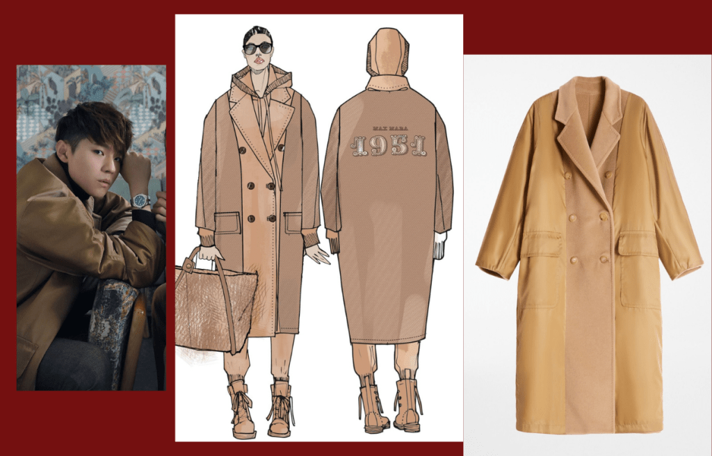 最近又再成為新產品宣傳主角的Ian陳卓賢，也選穿了將於9月上架的Max Mara Anniversary Coat 101801。$39,180