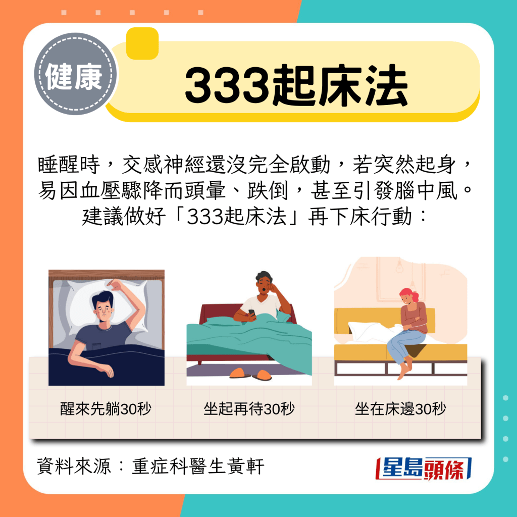做好“333起床法”再下床行动