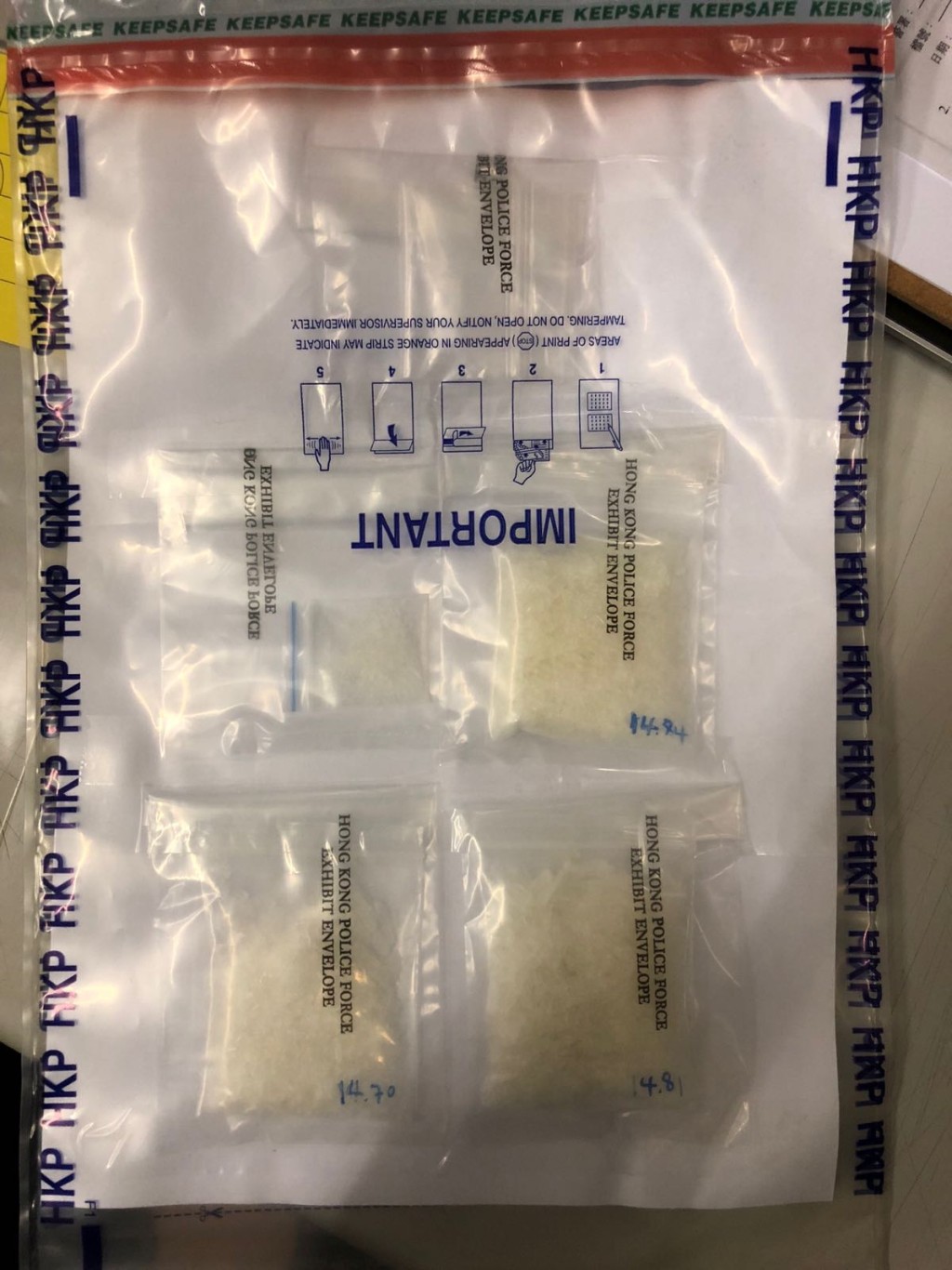 行動中檢獲的證物。