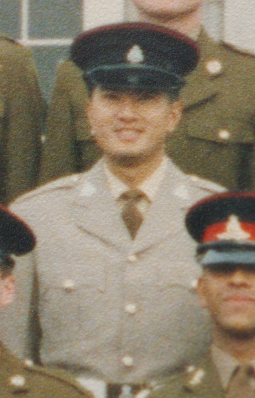 鄧梓峰年青時曾獲選到英國的The Royal Military Academy Sandhurst軍校接受半個月的軍官訓練。