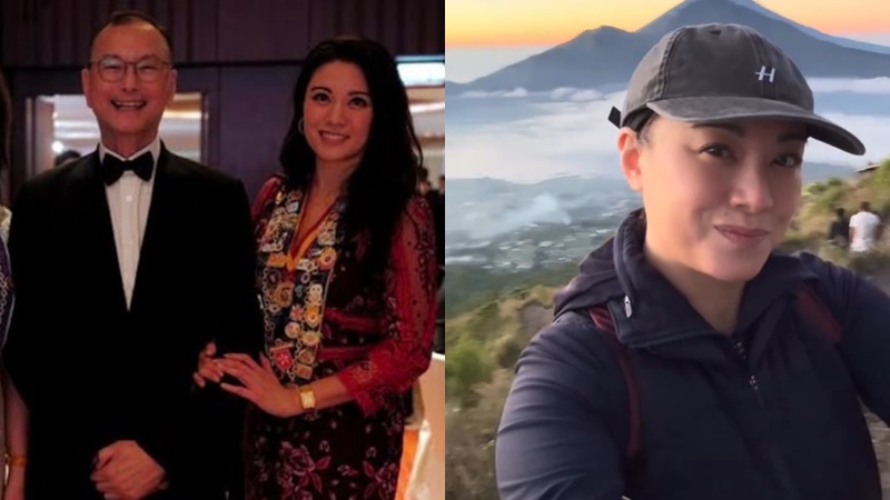 廖碧兒傳戀七旬百億富商呂禮章後首曝光  春風滿面行山眉開眼笑  被指體態圓潤仍充滿自信