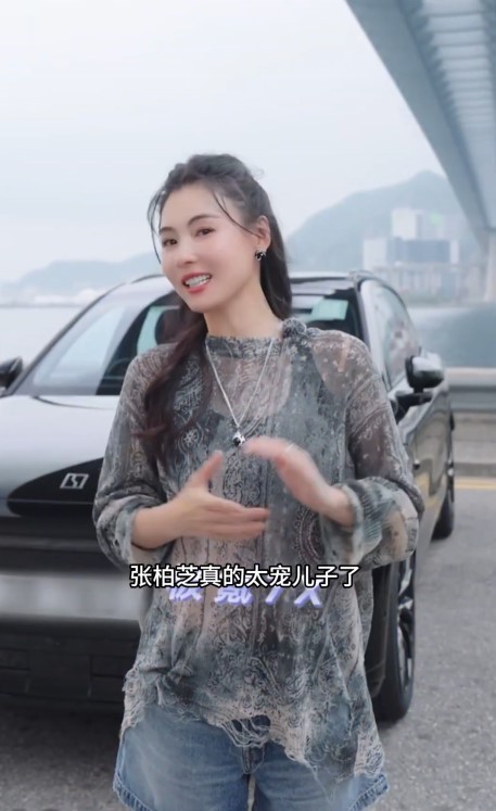 張栢芝所送的汽車,被指是極氪 Zeekr 7X。 張栢芝所送的汽車,被指是極氪 Zeekr 7X。