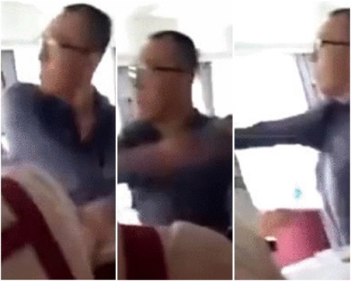 惡男狂摑女職員兩耳光。